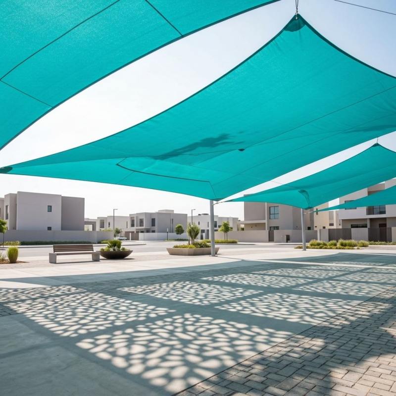 Prepustna mrežasta tenda Shade Sail iz 100 % čistega HDPE UV bloka